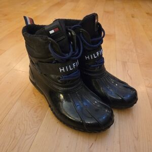 Tommy Hilfiger Black and Blue Winter Boots